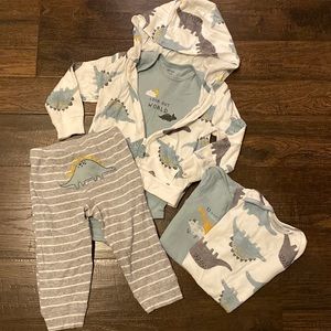 Carters baby dinosaur outfit bundle 5-piece 12m blue dino cute fall